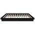 Estructura de cama madera maciza negra King Size 150x200
