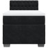 Cama box spring con colchón terciopelo negro 90x200