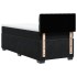 Cama box spring con colchón terciopelo negro 90x200
