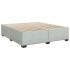 Cama box spring con colchón terciopelo gris claro 180x200