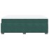 Cama box spring con colchón terciopelo verde oscuro 140x200