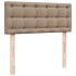 Cama box spring con colchón cuero sintético capuchino 90x190