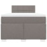 Cama box spring con colchón tela gris taupe 120x200