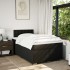Cama box spring con colchón tela negro 120x200