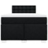 Cama box spring con colchón tela negro 120x200