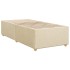 Cama box spring con colchón tela color crema 80x200