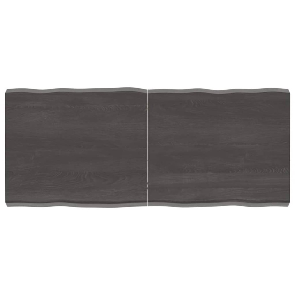 Tablero mesa madera tratada borde vivo marrón 140x60x(2-6)