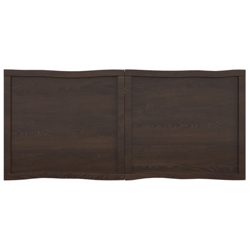 Tablero mesa madera tratada borde vivo marrón 140x60x(2-6)