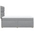 Cama box spring con colchón tela gris claro 90x200