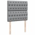 Cama box spring con colchón tela gris claro 90x200
