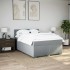 Cama box spring con colchón tela gris claro 140x190