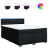 Cama box spring con colchón tela negro 140x190