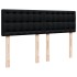 Cama box spring con colchón tela negro 140x190