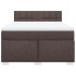 Cama box spring con colchón tela marrón oscuro 140x200
