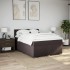 Cama box spring con colchón tela marrón oscuro 140x200