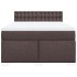 Cama box spring con colchón tela marrón oscuro 140x200