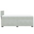 Cama box spring con colchón terciopelo gris claro 80x200