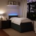 Cama box spring con colchón terciopelo negro 90x200