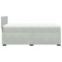 Cama box spring con colchón terciopelo gris claro 90x190