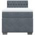 Cama box spring con colchón terciopelo gris oscuro 80x200