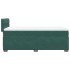 Cama box spring con colchón terciopelo verde oscuro 90x190