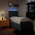 Cama box spring con colchón tela azul 90x190