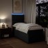Cama box spring con colchón tela negro 90x200