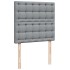 Cama box spring con colchón tela gris claro 100x200