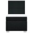 Cama box spring con colchón tela negro 100x200