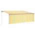 Toldo automático persiana LED sensor de viento amarillo