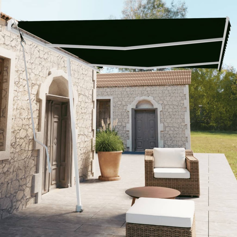 Toldo de pie automático gris antracita 350x250