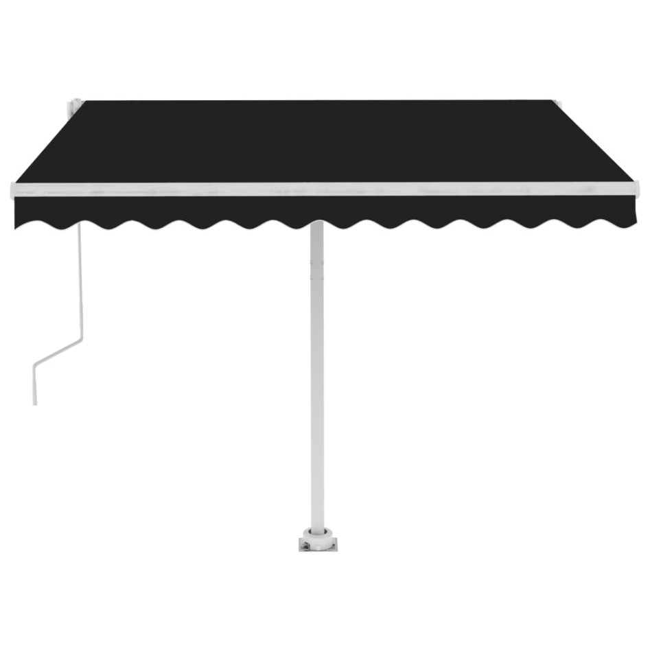 Toldo de pie automático gris antracita 350x250