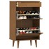 Zapatero MOLDE madera maciza de pino marrón 59,5x35x103