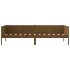 Sofá cama madera maciza de pino marrón miel 80x200