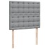 Cama box spring con colchón tela gris claro 120x200