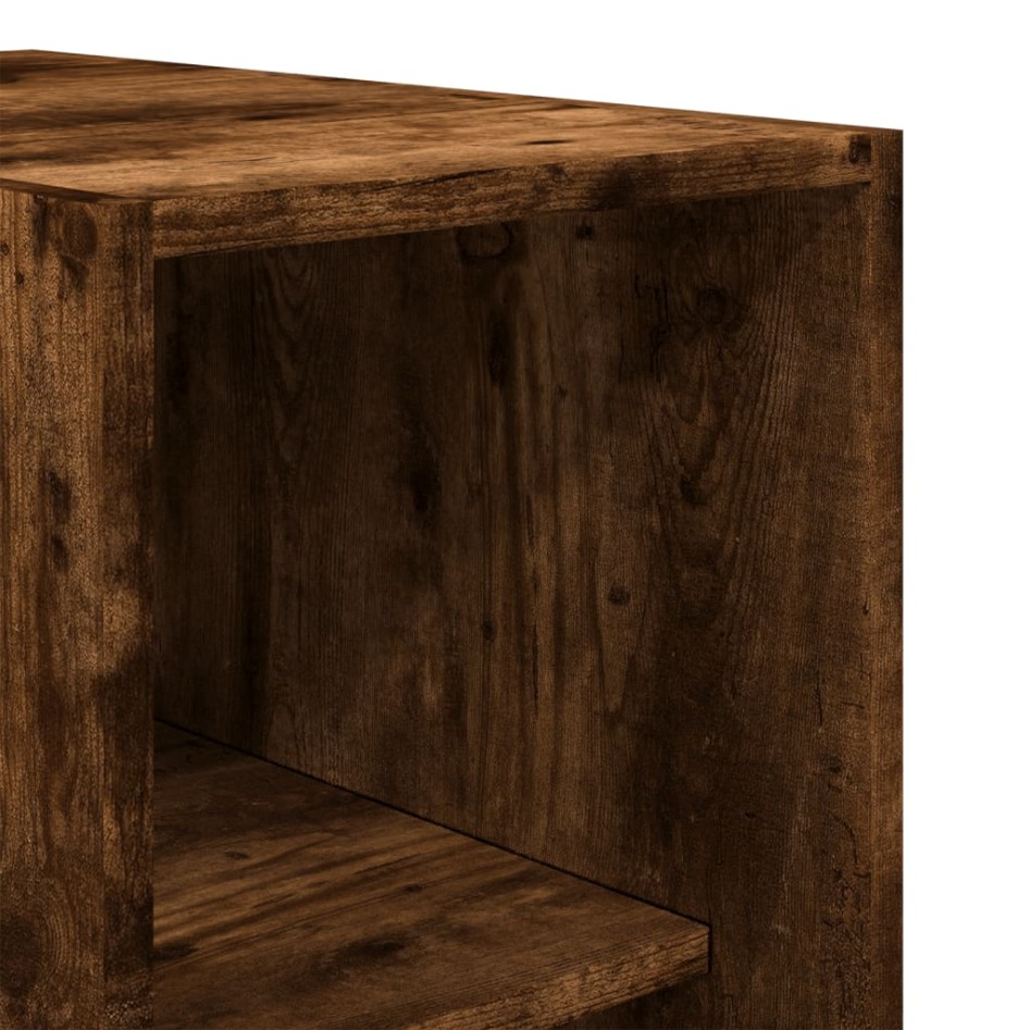 Armario madera de ingeniería color roble ahumado 30x50x200