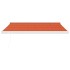 Toldo retráctil aluminio y tela naranja y marrón 3x2,5