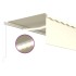 Toldo retráctil manual con persiana y LED crema 5x3