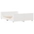 Estructura de cama sin colchón madera maciza blanca 120x190