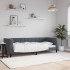 Sofá cama terciopelo gris oscuro 80x200