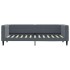 Sofá cama terciopelo gris oscuro 80x200