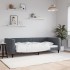 Sofá cama sin colchón terciopelo gris oscuro 90x200
