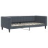 Sofá cama sin colchón terciopelo gris oscuro 90x200
