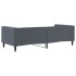 Sofá cama sin colchón terciopelo gris oscuro 90x200