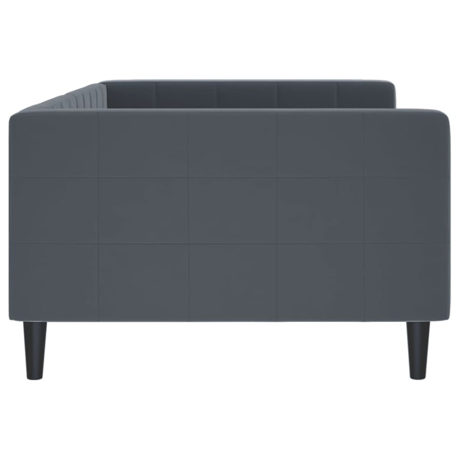Sofá cama sin colchón terciopelo gris oscuro 100x200