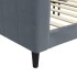Sofá cama sin colchón terciopelo gris oscuro 100x200