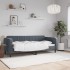 Sofá cama terciopelo gris oscuro 80x200