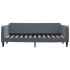 Sofá cama terciopelo gris oscuro 80x200