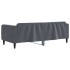 Sofá cama sin colchón terciopelo gris oscuro 100x200