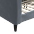 Sofá cama sin colchón terciopelo gris oscuro 100x200